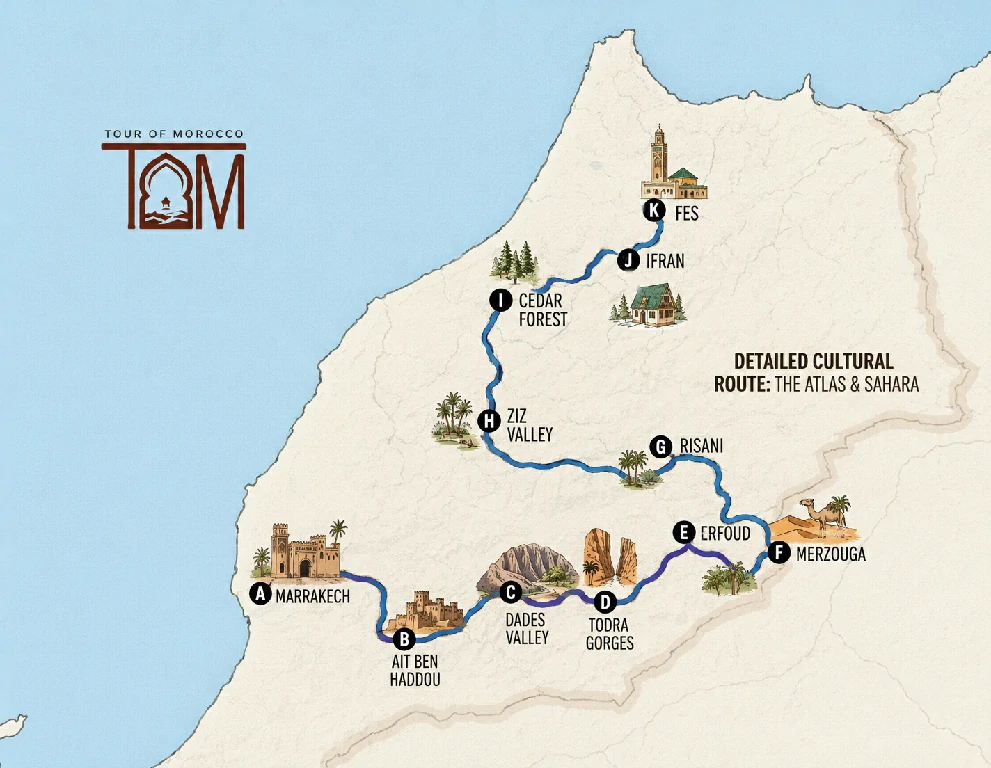 map-3-DAYS-TOUR-FROM-MARRAKECH-TO-FES map-3-DAYS-TOUR-FROM-MARRAKECH-TO-FES